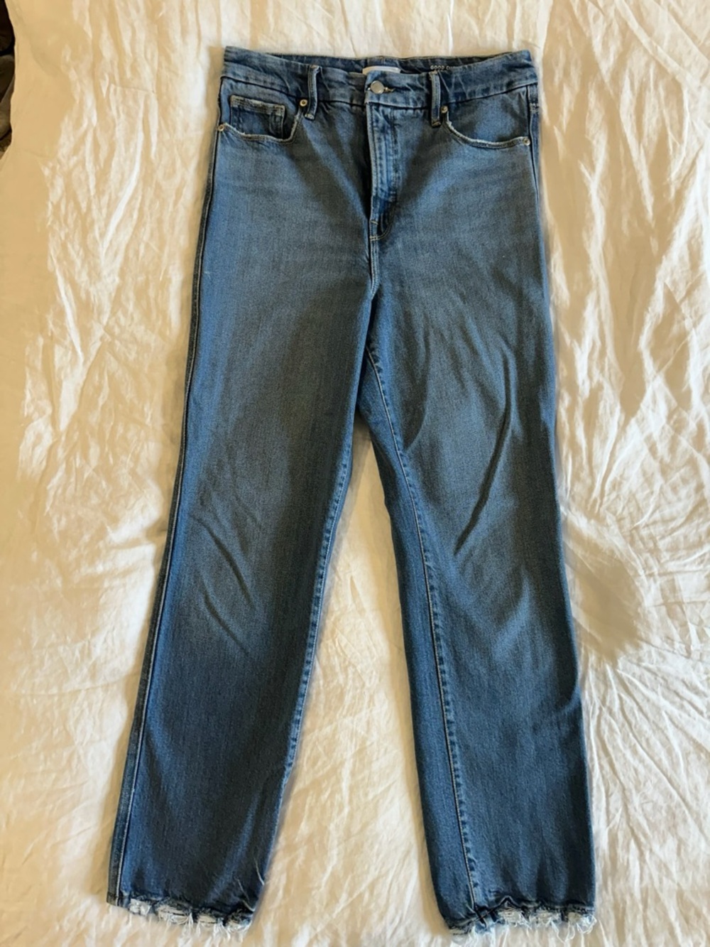Good American Good Curve Soft-Tech Ankle Jeans Size 10